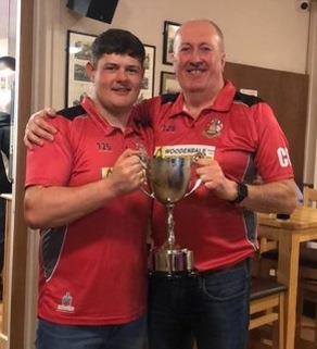 Young try scorer Evan Phillips with head coach Clive Tosh Rowlands Young try scorer Evan Phillips with head coach Clive Tosh Rowlands